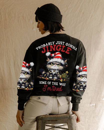 I’m Tired - Christmas Cat All Over Print Shirt