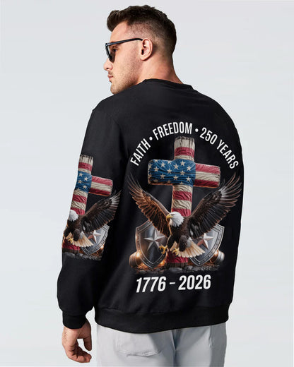 Faith Freedom 250 Years - Personalized Eagle All Over Print