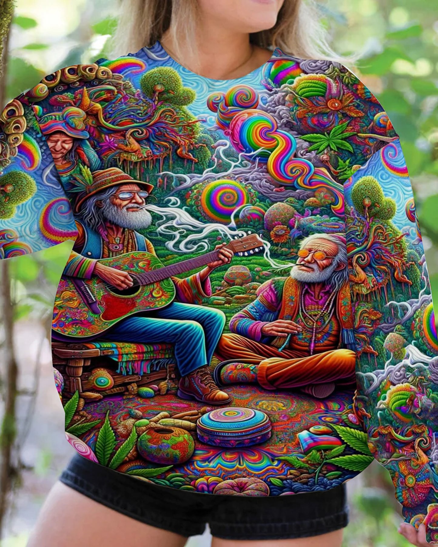 Psychedelic Hippie All Over Print Shirt
