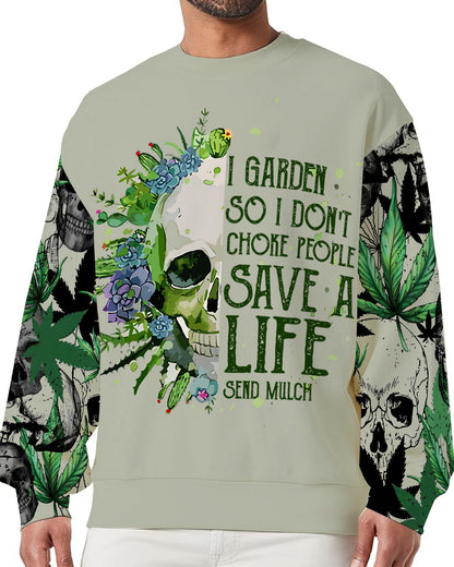 Weed Skull - Personalized Weed All Over Print Shirt