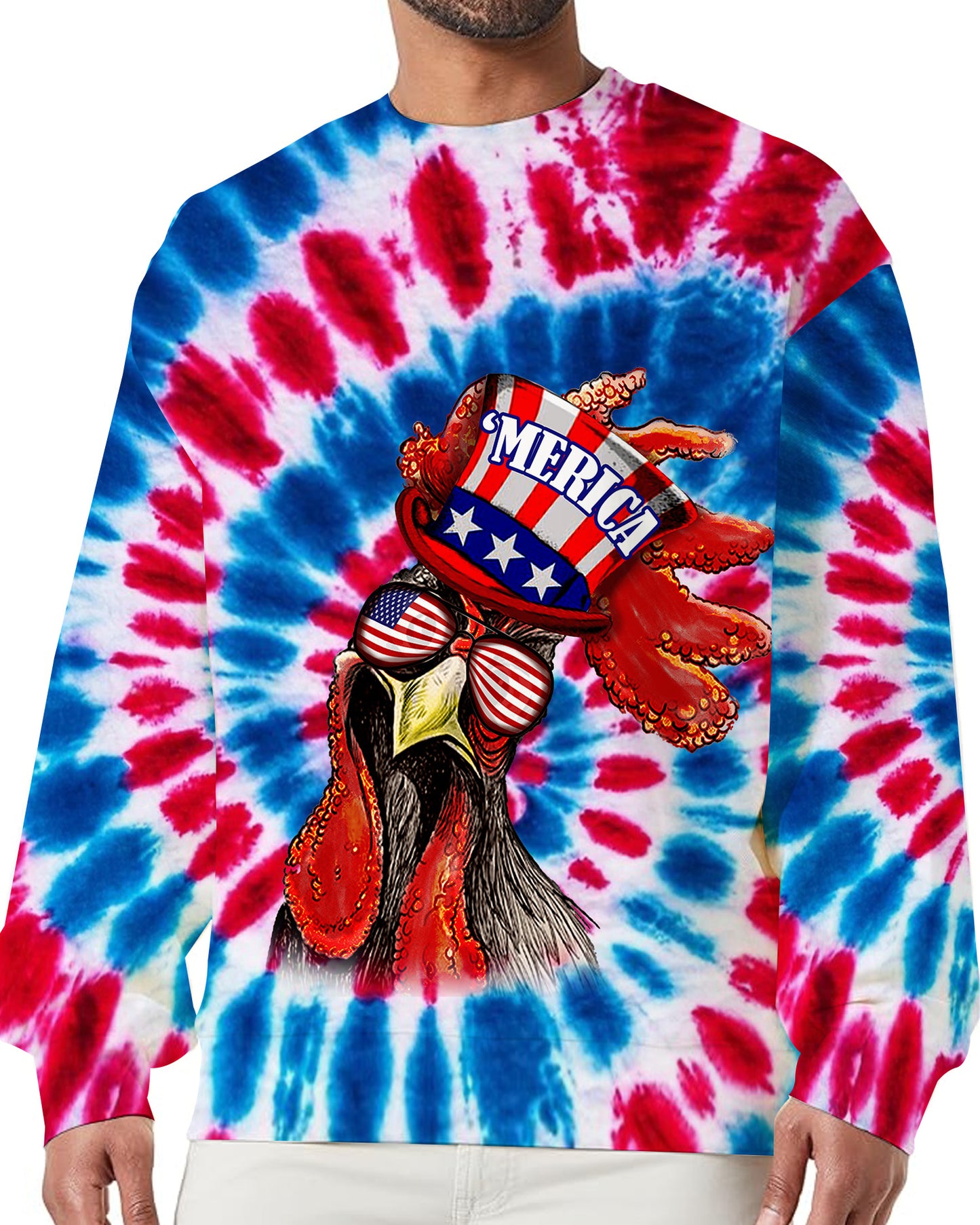 Chicken Rooster Patriotic - Personalized Chicken All Over Print Shirt