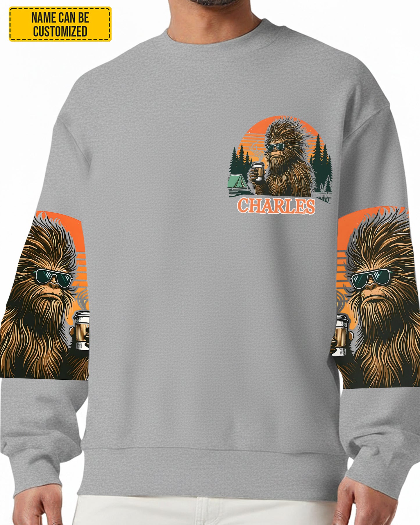 Camp Hair, Don’t Care – Personalized Bigfoot All Over Print Shirt