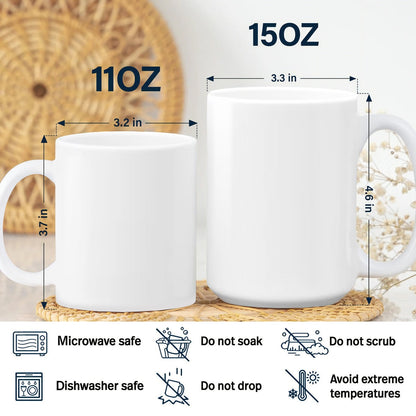 Hippie Old Couple - Personalized Accent Mug