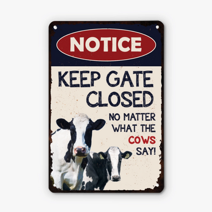 Personalised Notice Metal Sign For Farm Animals