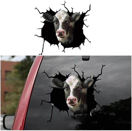 Dairy cow crack sticker cattle lover, Cows Decal