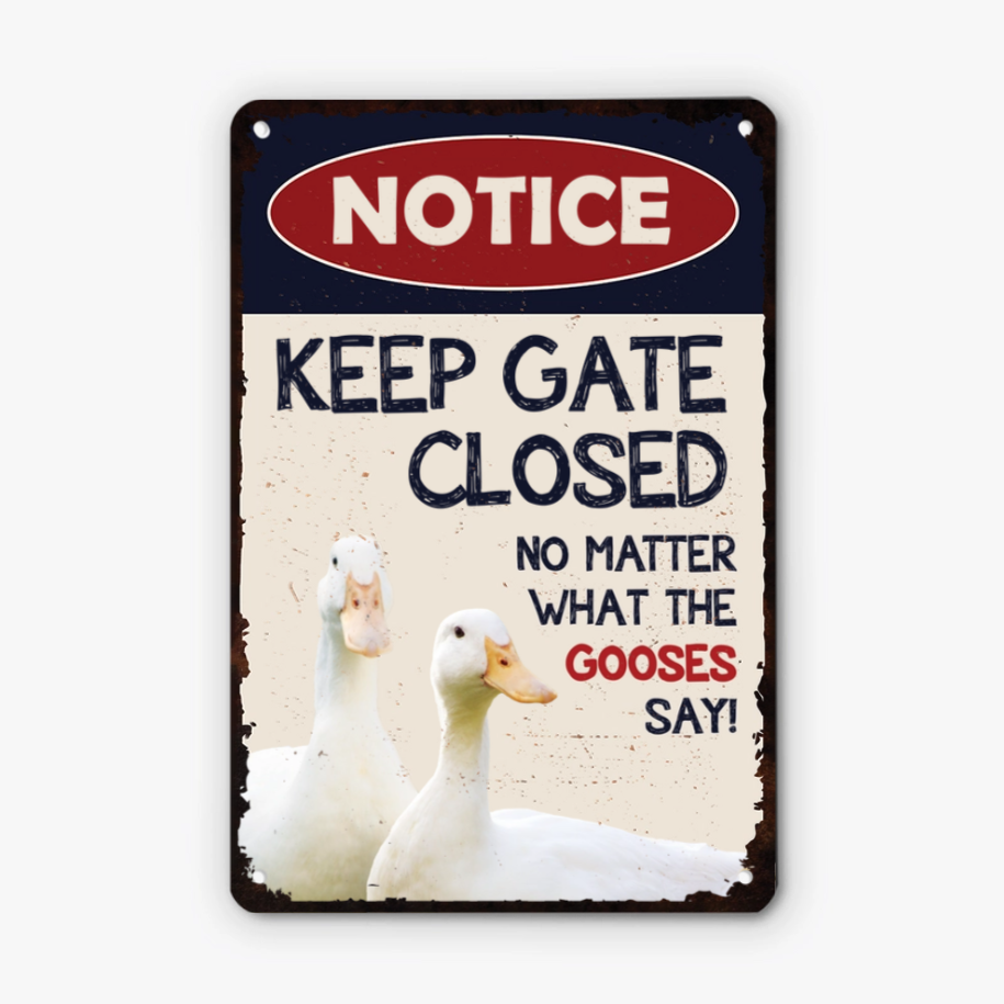 Personalised Notice Metal Sign For Farm Animals