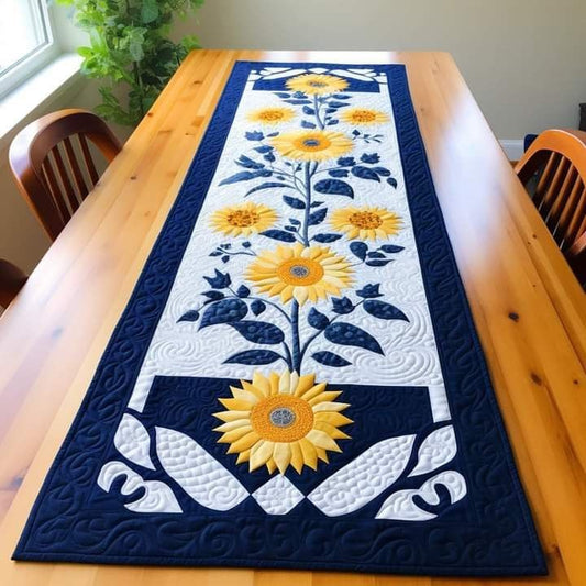 Beautiful Sunflower Quilted Table Runner