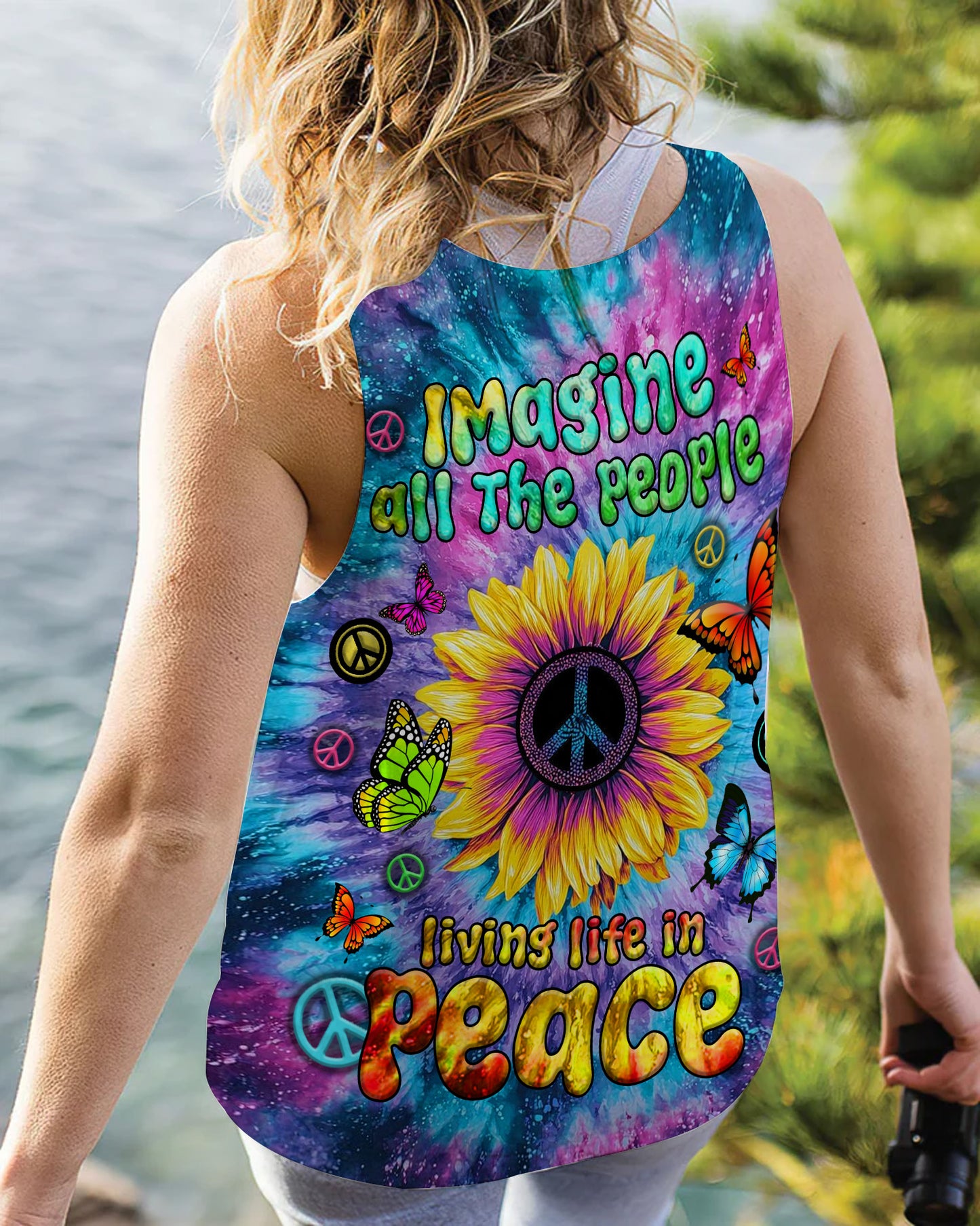 Imagine All The People - Personalized Hippie All Over Print Shirt