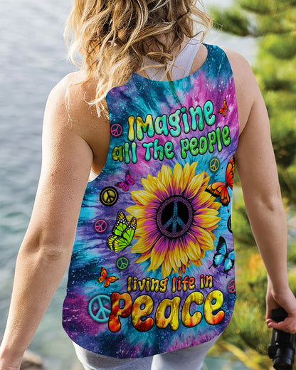 Imagine All The People - Personalized Hippie All Over Print Shirt