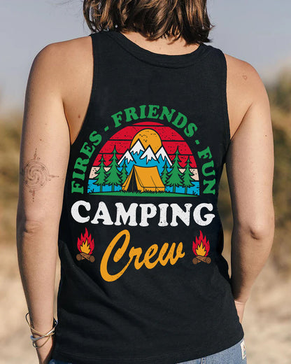 Fires, Friends, Fun Camping Crew – Personalized Camping All Over Print Shirt