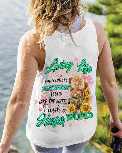 Living Life - Highland Cow All Over Print Shirt