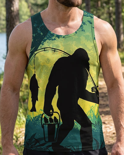 Bigfoot Fishing All Over Print Shirt