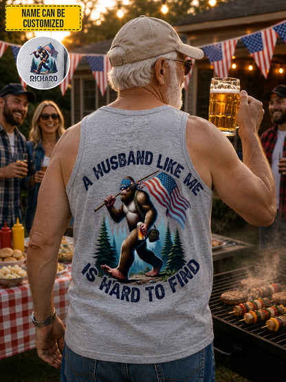 A Husband Like Me Is Hard To Find – Personalized Bigfoot American All Over Print Shirt