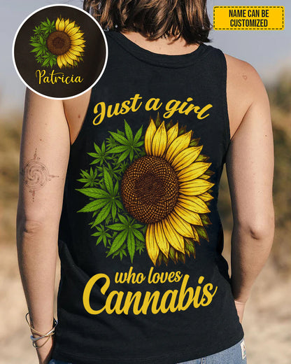 Just A Girl Who Loves Cannabis  - Personalized All Over Print Shirt