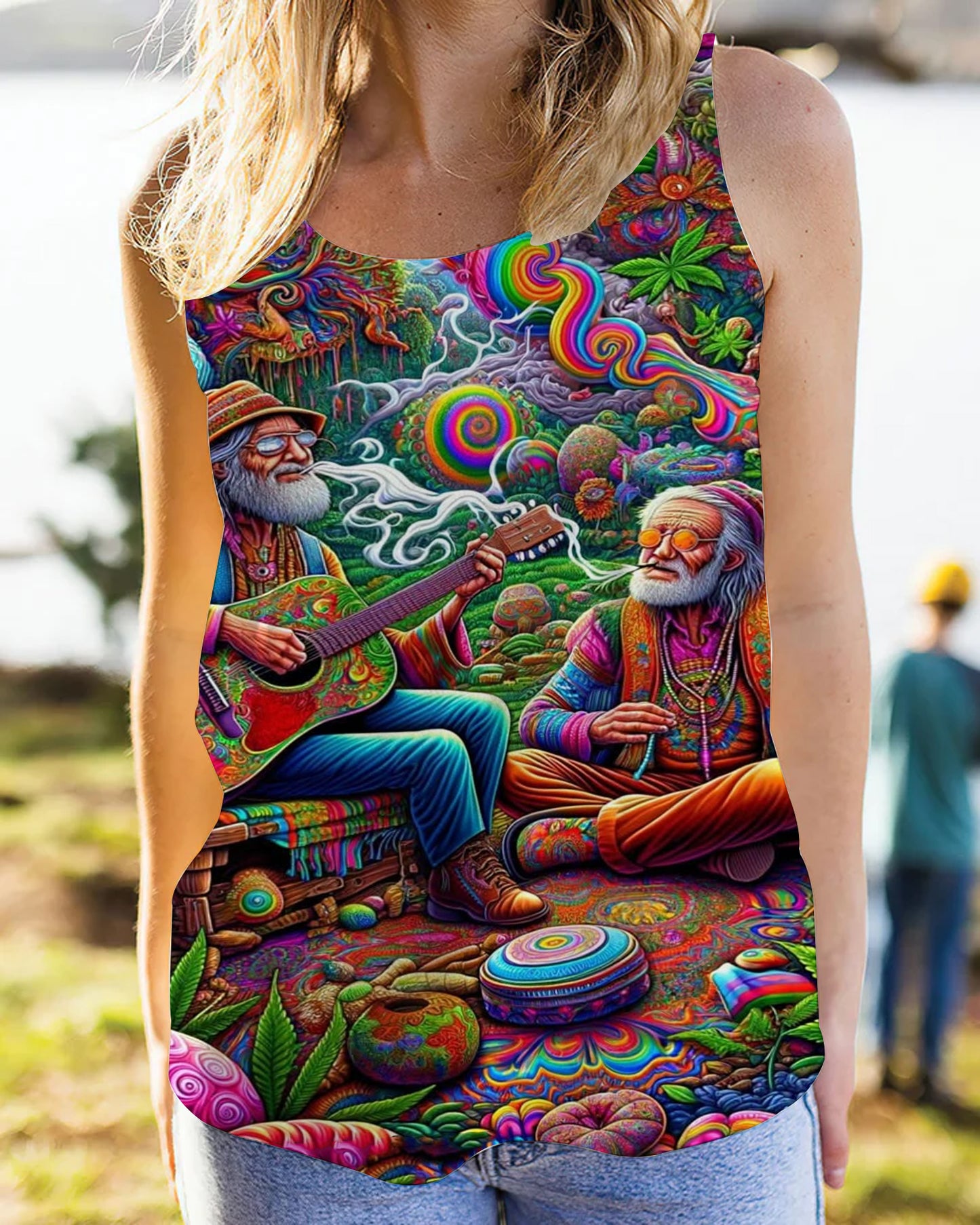 Psychedelic Hippie All Over Print Shirt