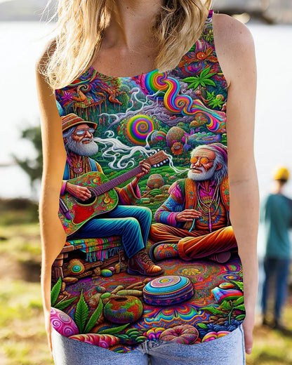Psychedelic Hippie All Over Print Shirt