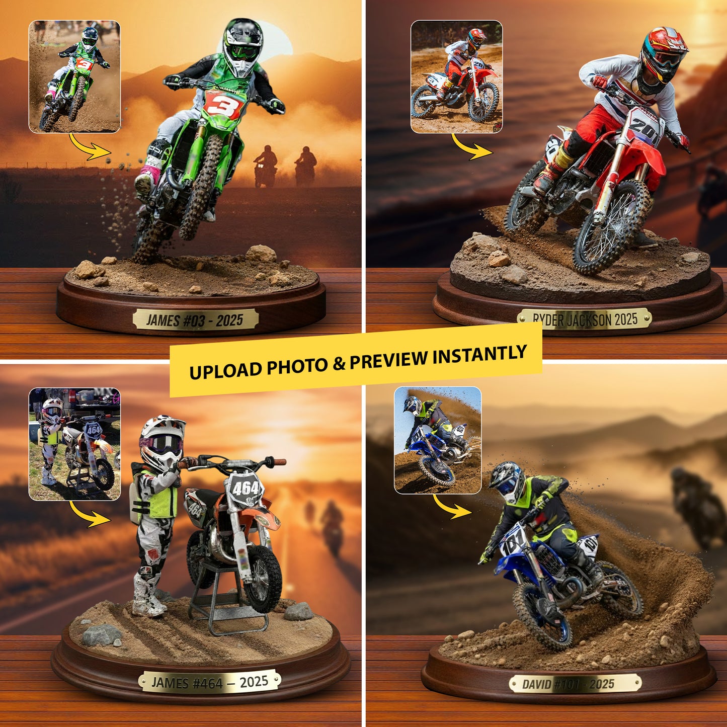 Moto Legend – Personalized Motocross Acrylic Plaque