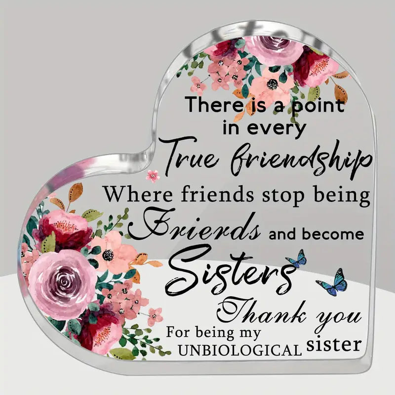 True Friendship Acrylic Plaque - Gift For Friend And Sister 2