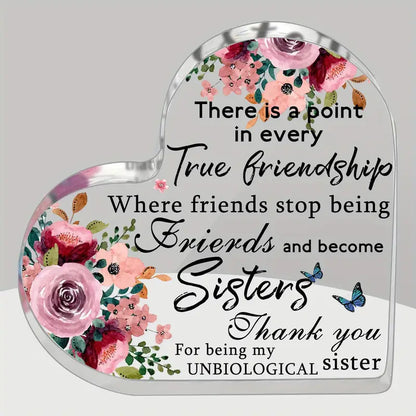 True Friendship Acrylic Plaque - Gift For Friend And Sister 2