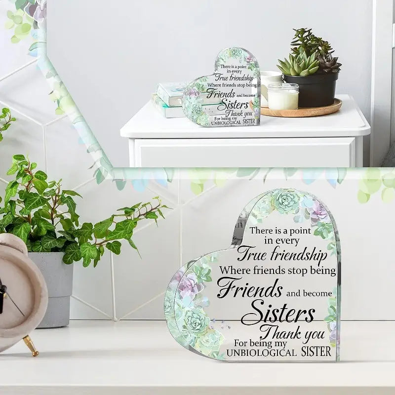 True Friendship Acrylic Plaque - Gift For Friend And Sister