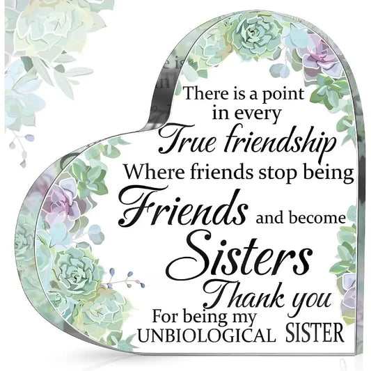 True Friendship Acrylic Plaque - Gift For Friend And Sister