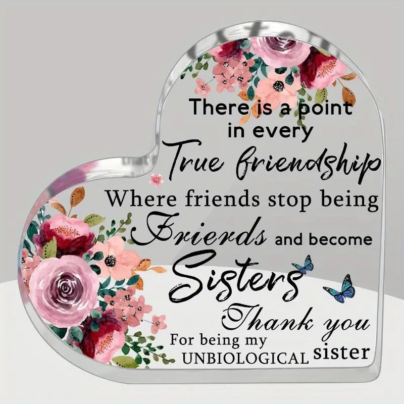 True Friendship Acrylic Plaque - Gift For Friend And Sister 2