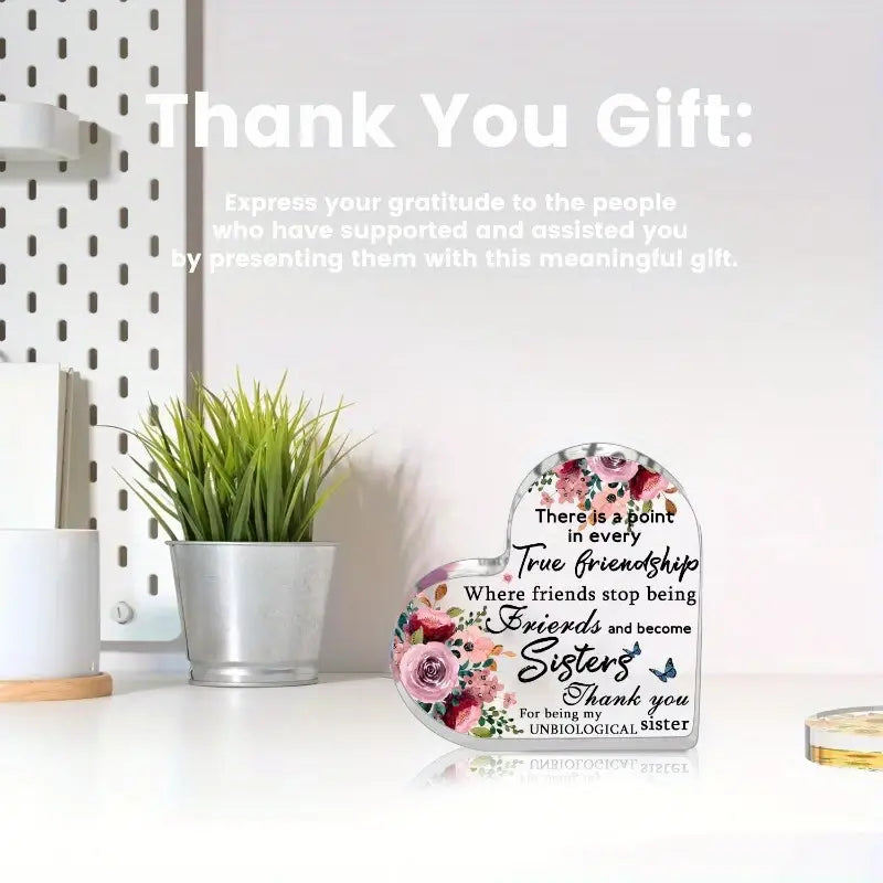 True Friendship Acrylic Plaque - Gift For Friend And Sister 2