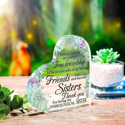 True Friendship Acrylic Plaque - Gift For Friend And Sister