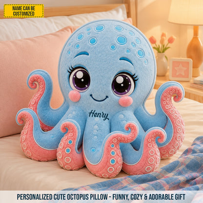 Personalized Octopus Custom Shape Pillow