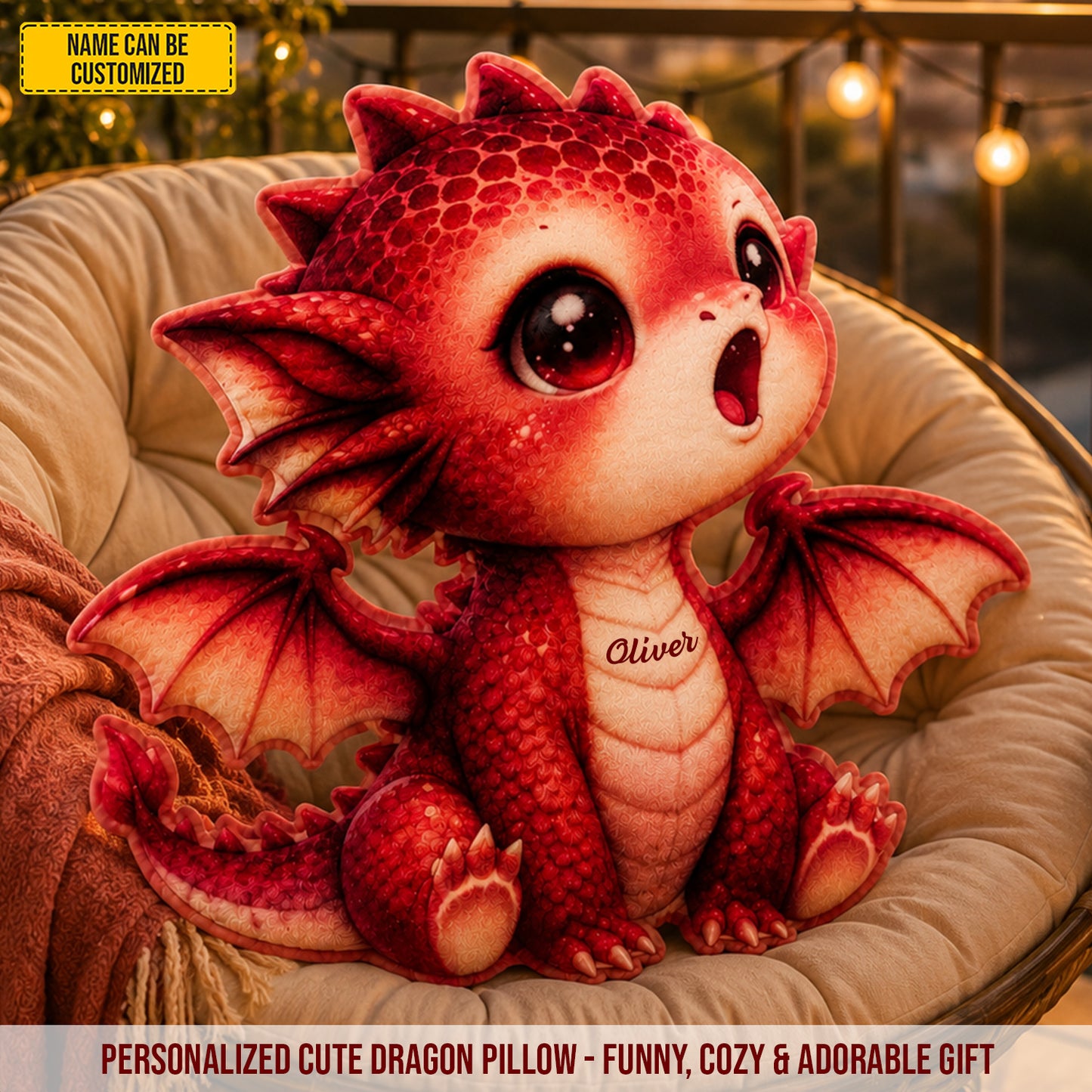 Personalized Cute Dragon Custom Shaped Pillow