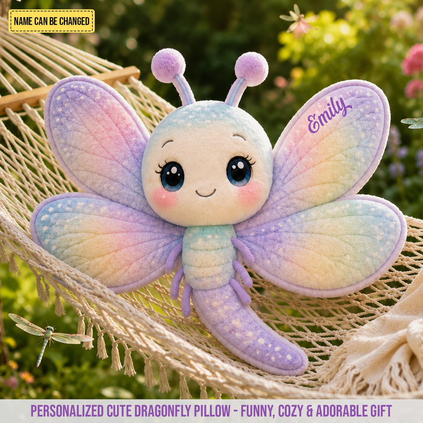 Personalized Cute Dragonfly Custom Shaped Pillow