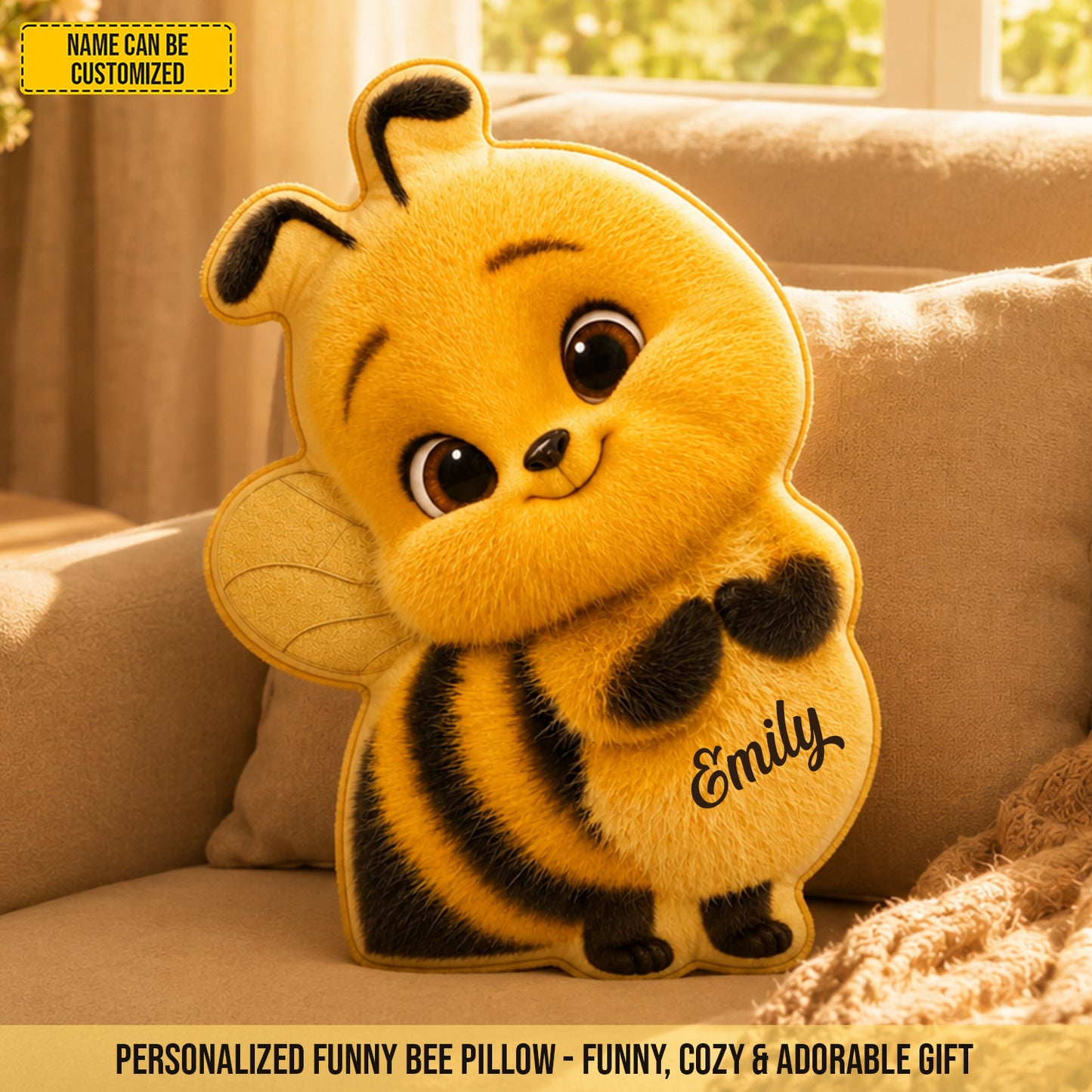 Personalized Cute Bee Shape Pillow