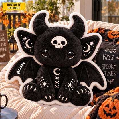 Personalized Gothic Bat Pillow – Halloween Gift