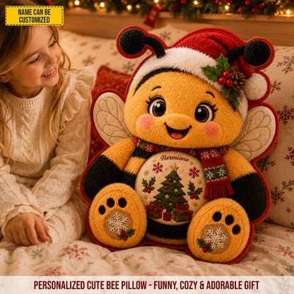 Personalized Christmas Bee Pillow