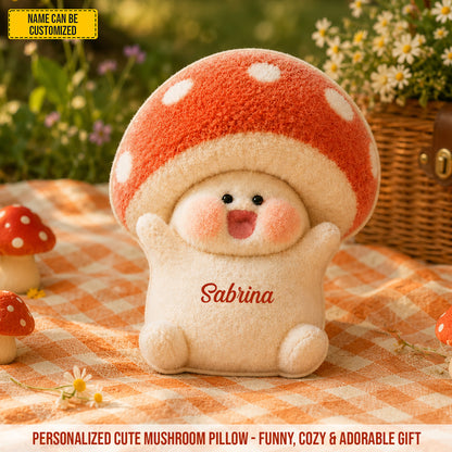 Personalized Cute Mushroom Custom Shape Pillow