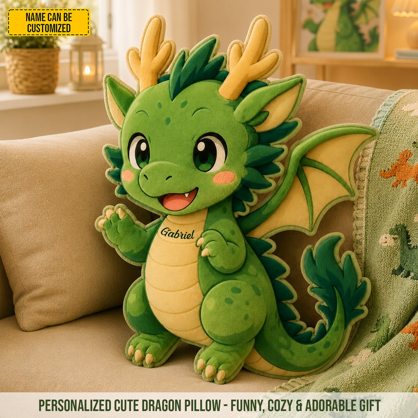 Personalized Cute Dragon Custom Shaped Pillow