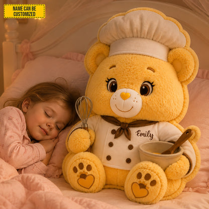 Personalized Chef Bear Custom Shape Pillow