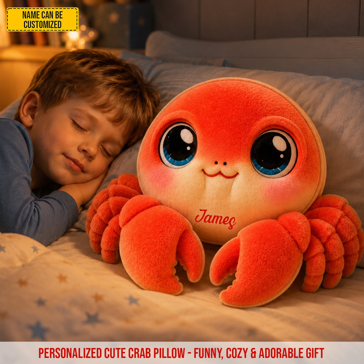 Personalized Cute Crab Custom Shaped Pillow