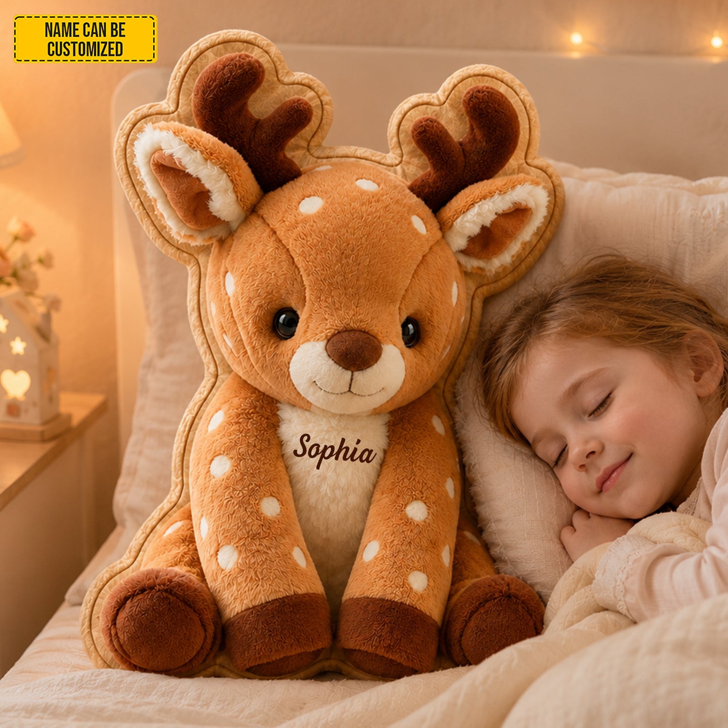 Personalized Reindeer Custom Shaped Pillow