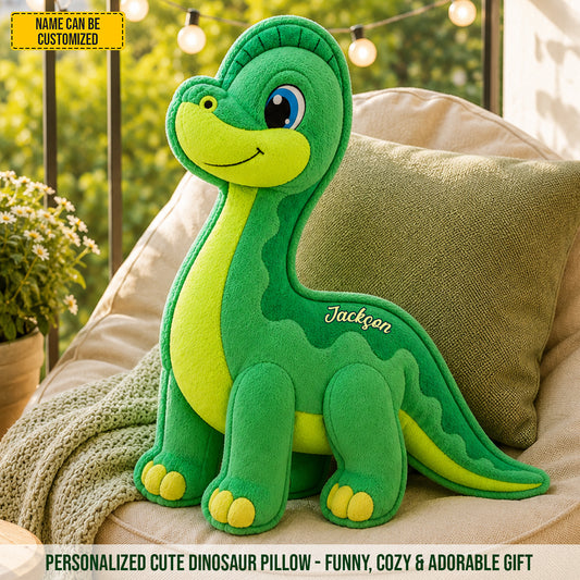 Personalized Cute Dinosaur Custom Shape Pillow