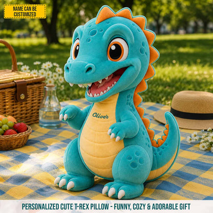 Personalized T-Rex Dinosaur Pillow