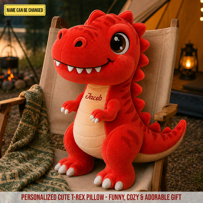 Personalized Cute T-Rex Custom Shape Pillow