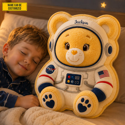 Personalized Astronaut Bear Custom Shape Pillow