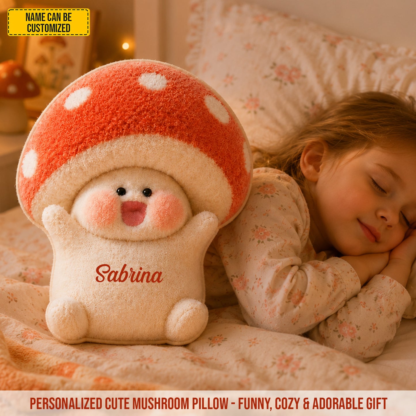 Personalized Cute Mushroom Custom Shape Pillow