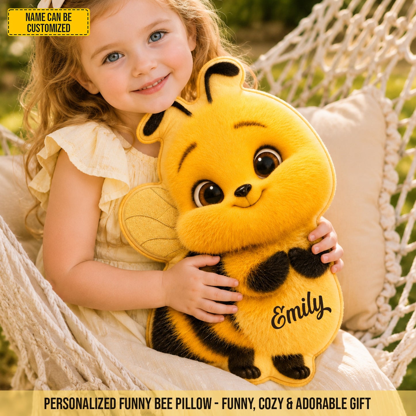 Personalized Cute Bee Shape Pillow