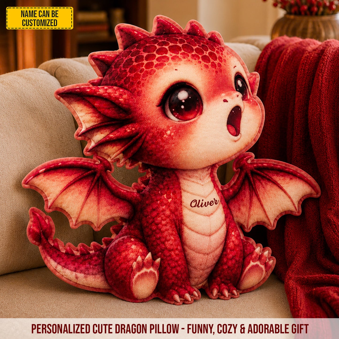 Personalized Cute Dragon Custom Shaped Pillow