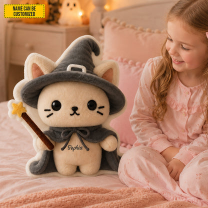 Personalized Little Kitty Witch Pillow