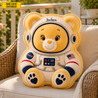 Personalized Astronaut Bear Custom Shape Pillow
