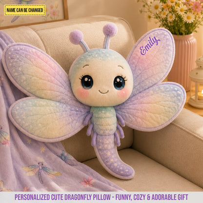 Personalized Cute Dragonfly Custom Shaped Pillow