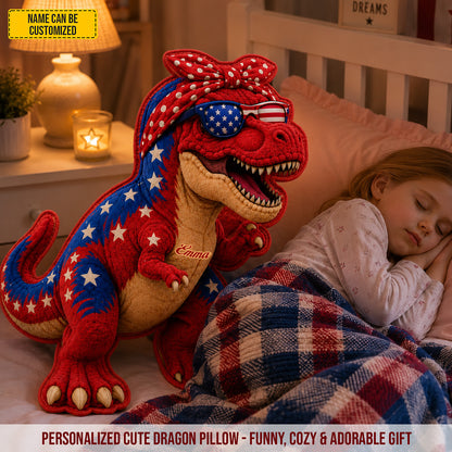 Personalized T-Rex Custom Shaped Pillow